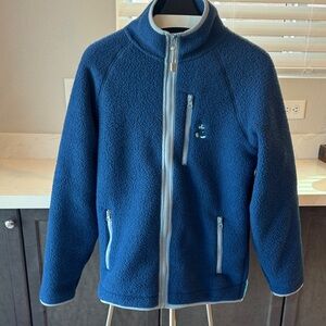 Disney Blue Full-Zip Sherpa Fleece Jacket